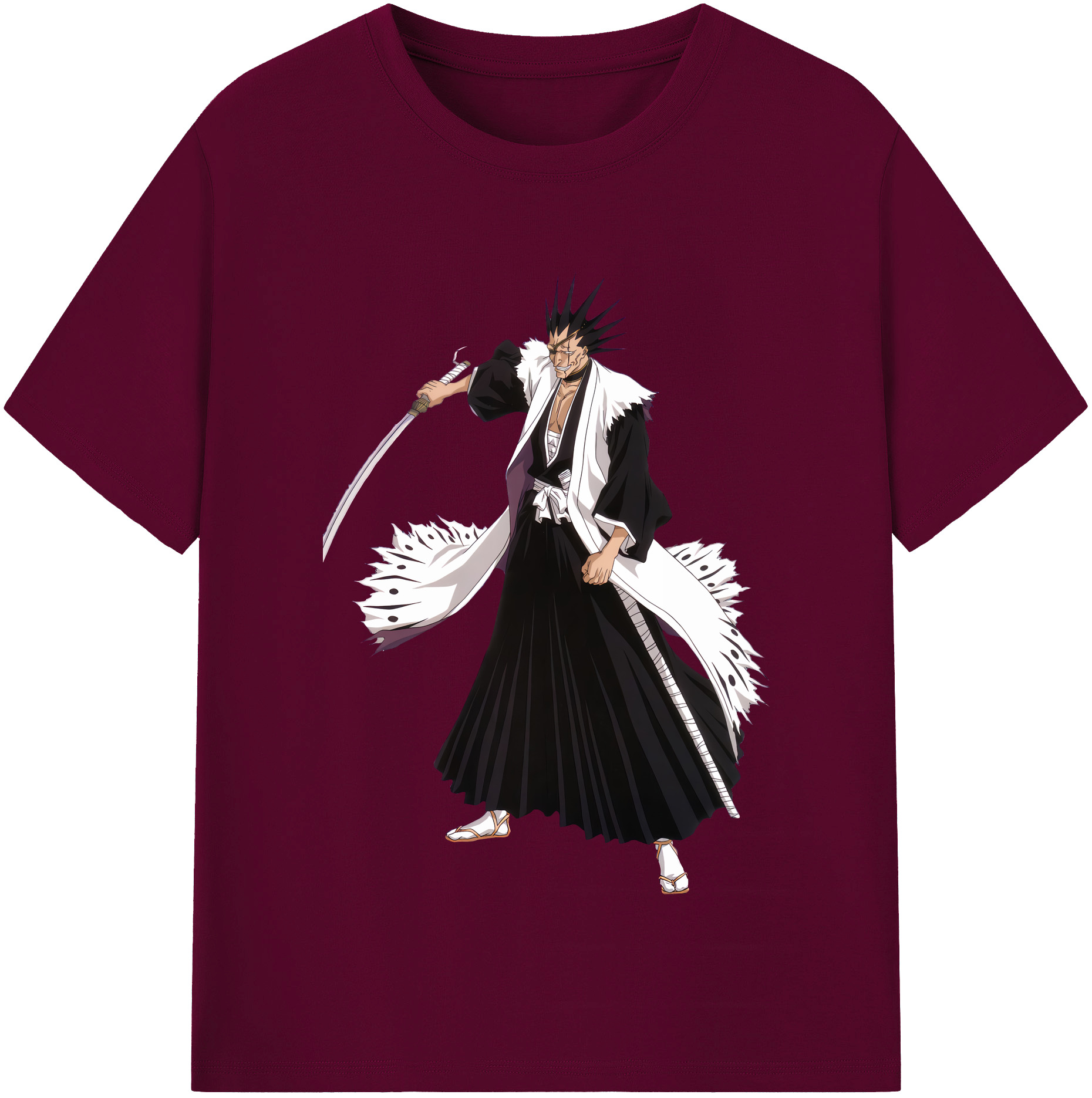 （画像用） ブリーチ ざらき けんぱち BLEACH Zaraki Kenpachi レディースカジュアルプリントTシャツ（綿100％）